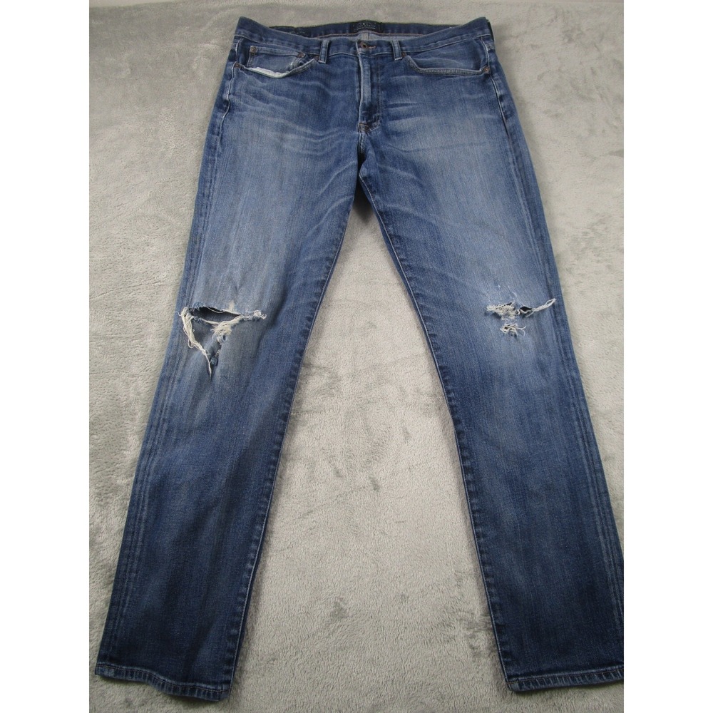 Lucky Brand Jeans‎ Mens 38x34 Blue Denim Heritage Slim 121 Preppy Modern